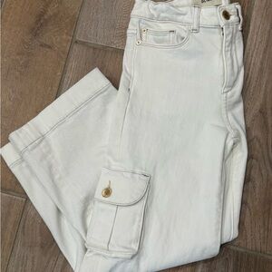 Girls DL1961 Off-White Cargo Pants size 8